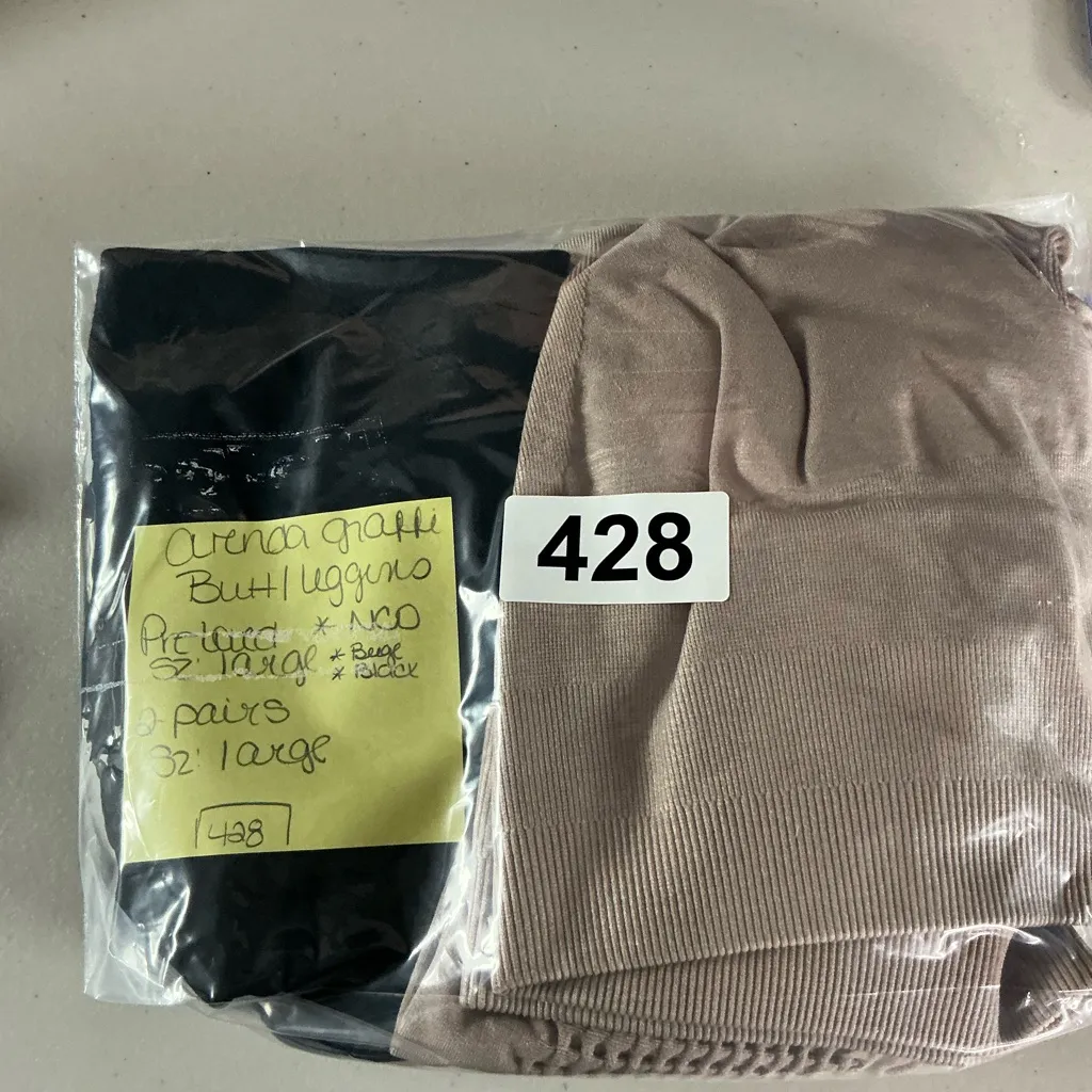 Women's Black and Tan Leggings 2 Piece set Size L - Image 10