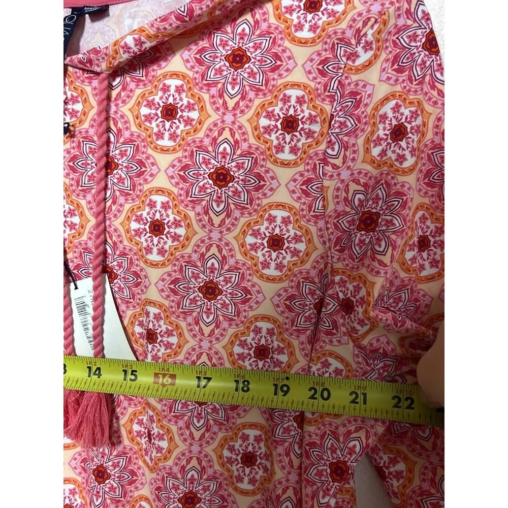 Aqua et Sol Resort Dress Hooded Swim Cover Up Pockets Pink Size Large UV Protect - Image 11