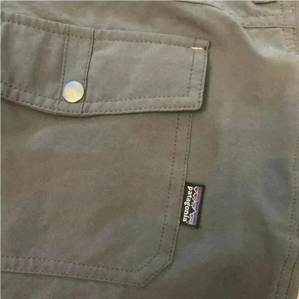 Patagonia Women's Quandary Shorts Size 4 Rock Craft Gray‎ Hiking  5" Inseam - Image 3