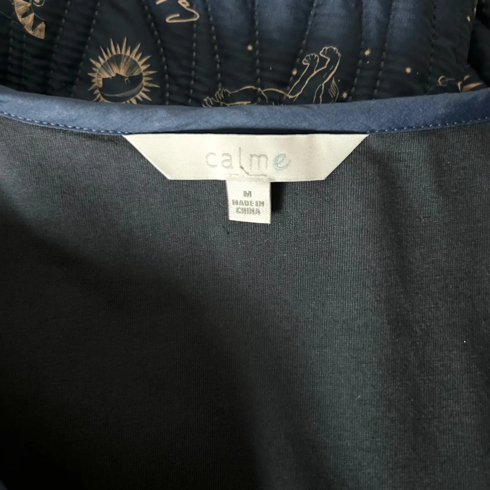 NEW Johnny Was Calme Yessi Quilted Astrology Soft Shell Jacket Navy Blue Medium - Image 6