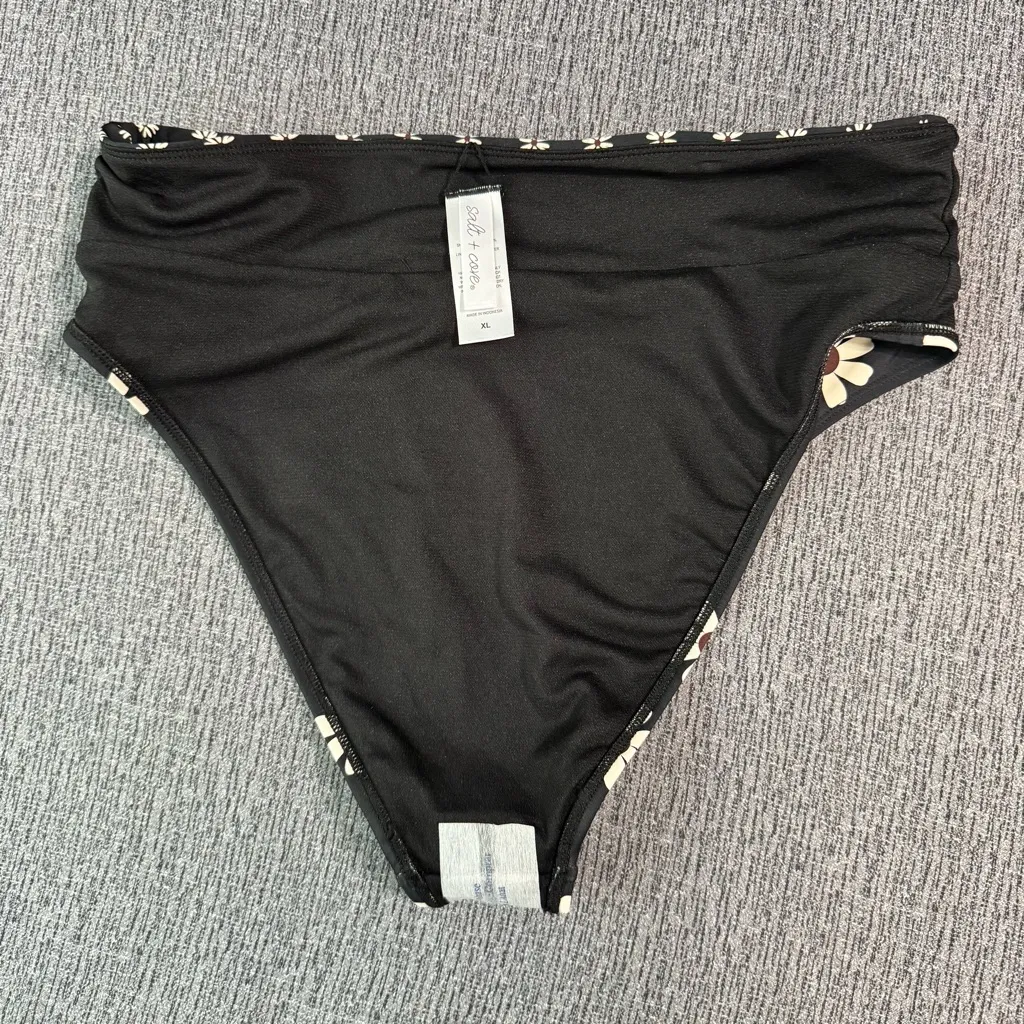 Salt + Cove Women’s Daisy Print Swim Bottoms Size XL - Image 4