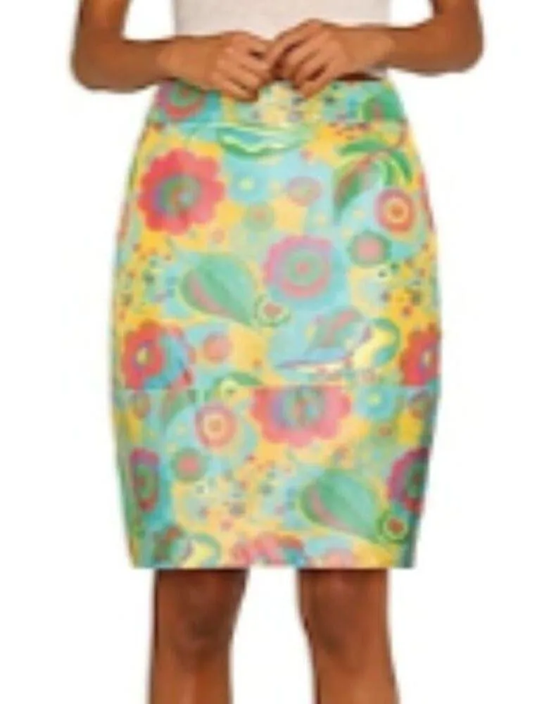 Marni floral a line skirt multicolor size 6 Yellow - Image 4