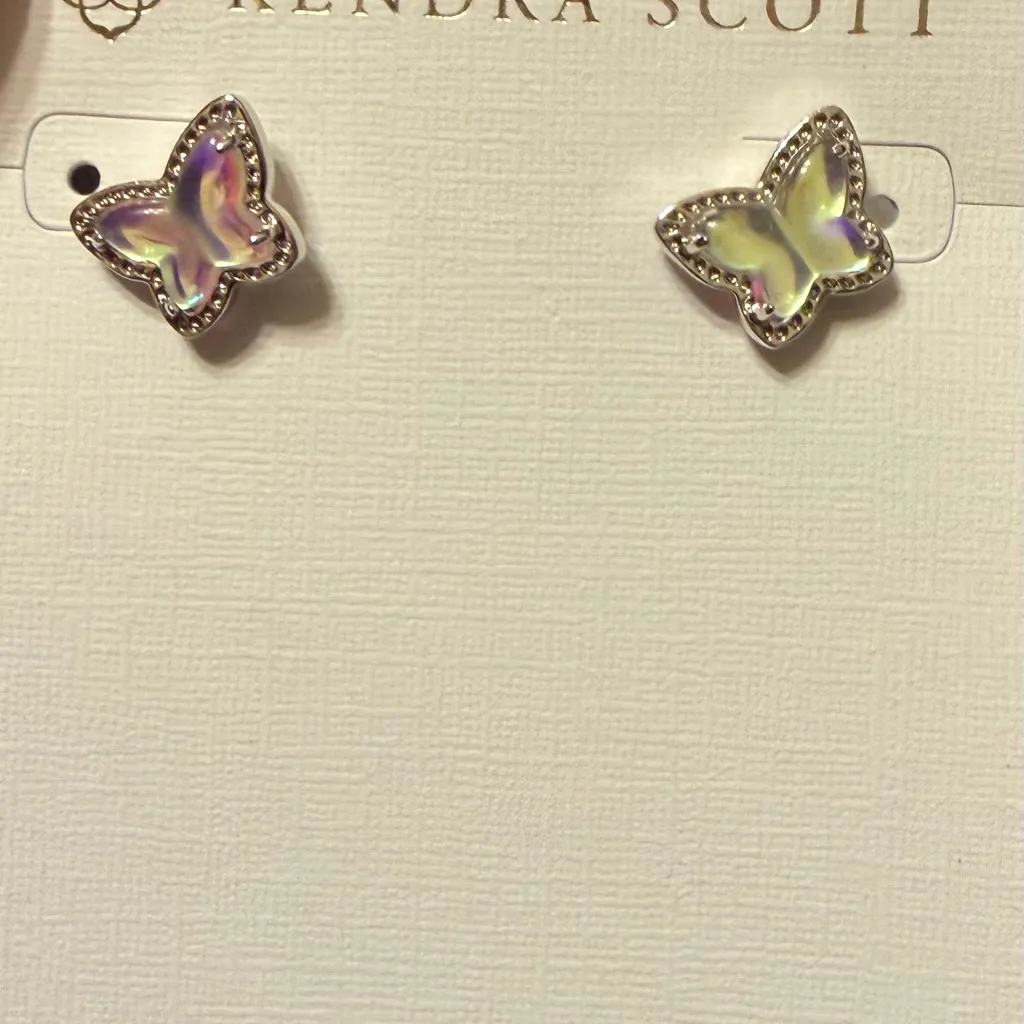 Kendra Scott iridescent small Butterfly Earrings - Image 3