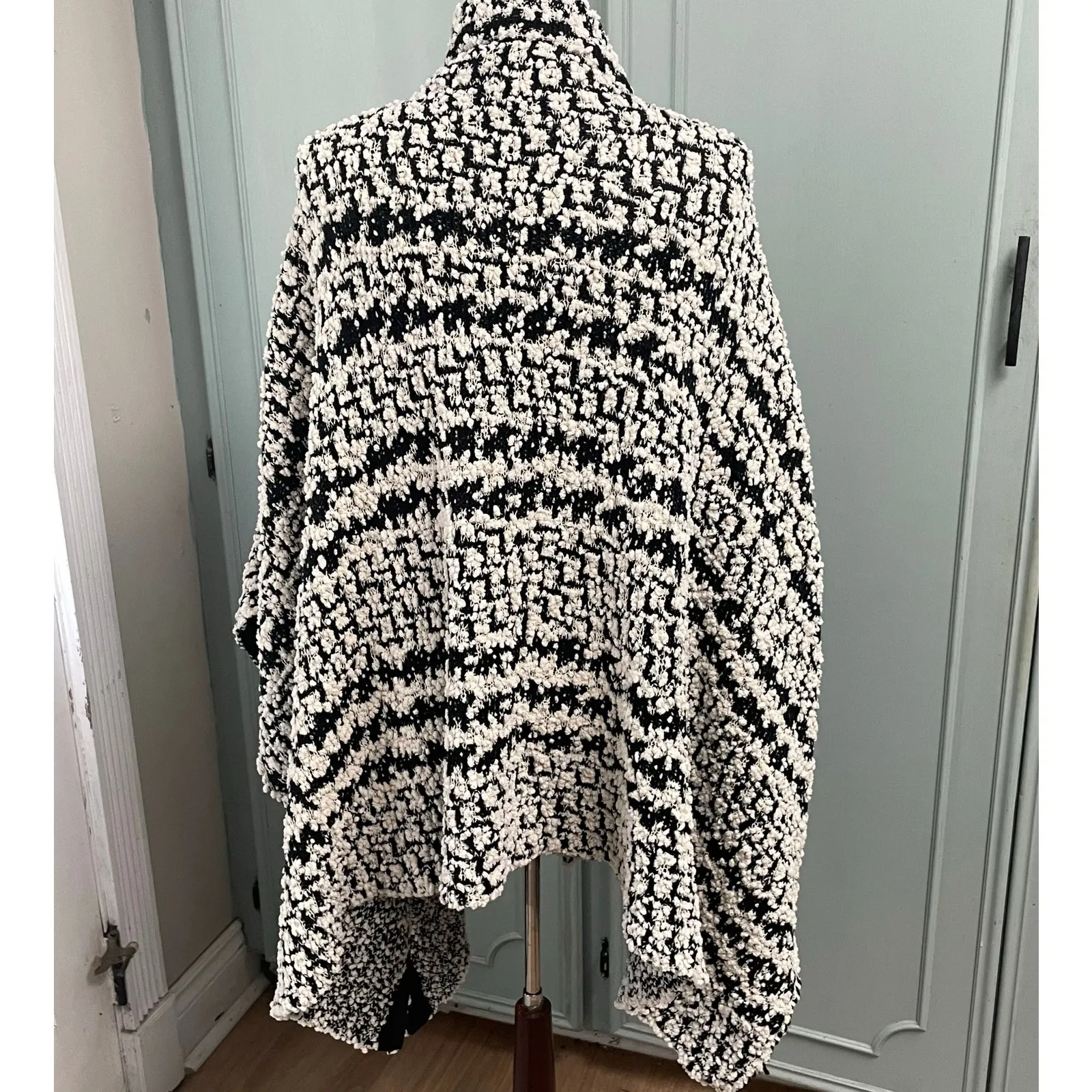 Solitaire by Ravi Khosla Chunky Open Cardigan Soft Boucle Oversize Duster XL - Image 3