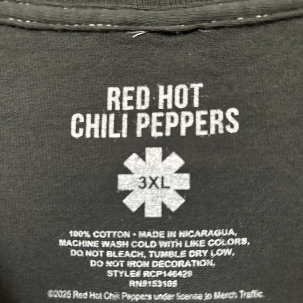 Red Hot Chili Peppers Rock Band Portrait Oversized T-Shirt Size 3XL - Image 4