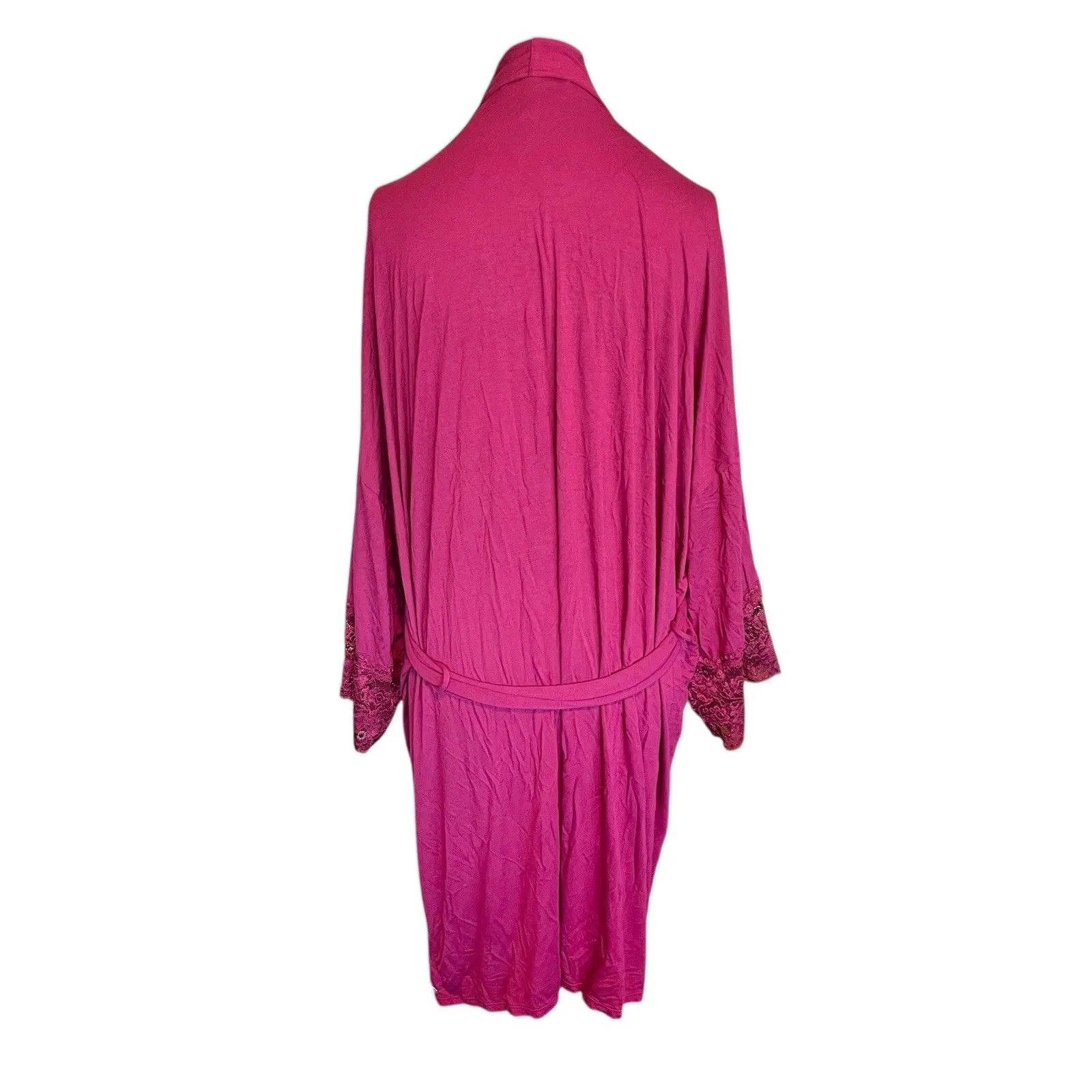 Adore Womens Sz XL Dressing Gown Bath Robe Lace Sleepwear Lounge Wrap Kimono - Image 3
