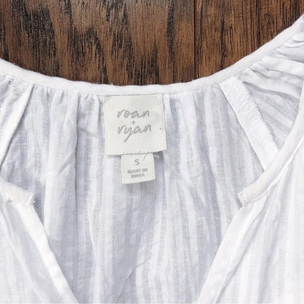 Roan + Ryan • Josephina Dress white maxi cotton tiered Evereve boho peasant - Image 6