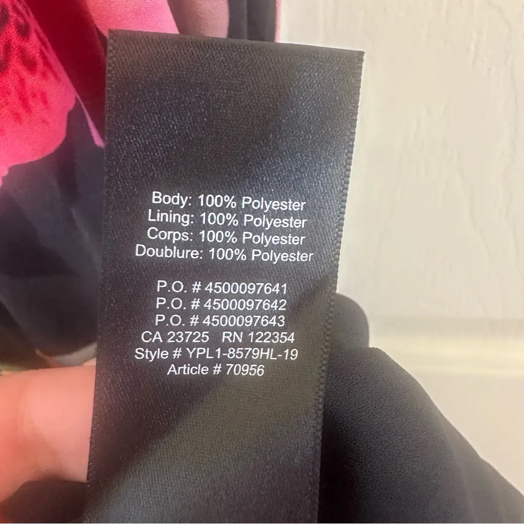 Aritzia Babaton Lyndon Tie-Wrap Dress Black Floral Size XXS - Image 5