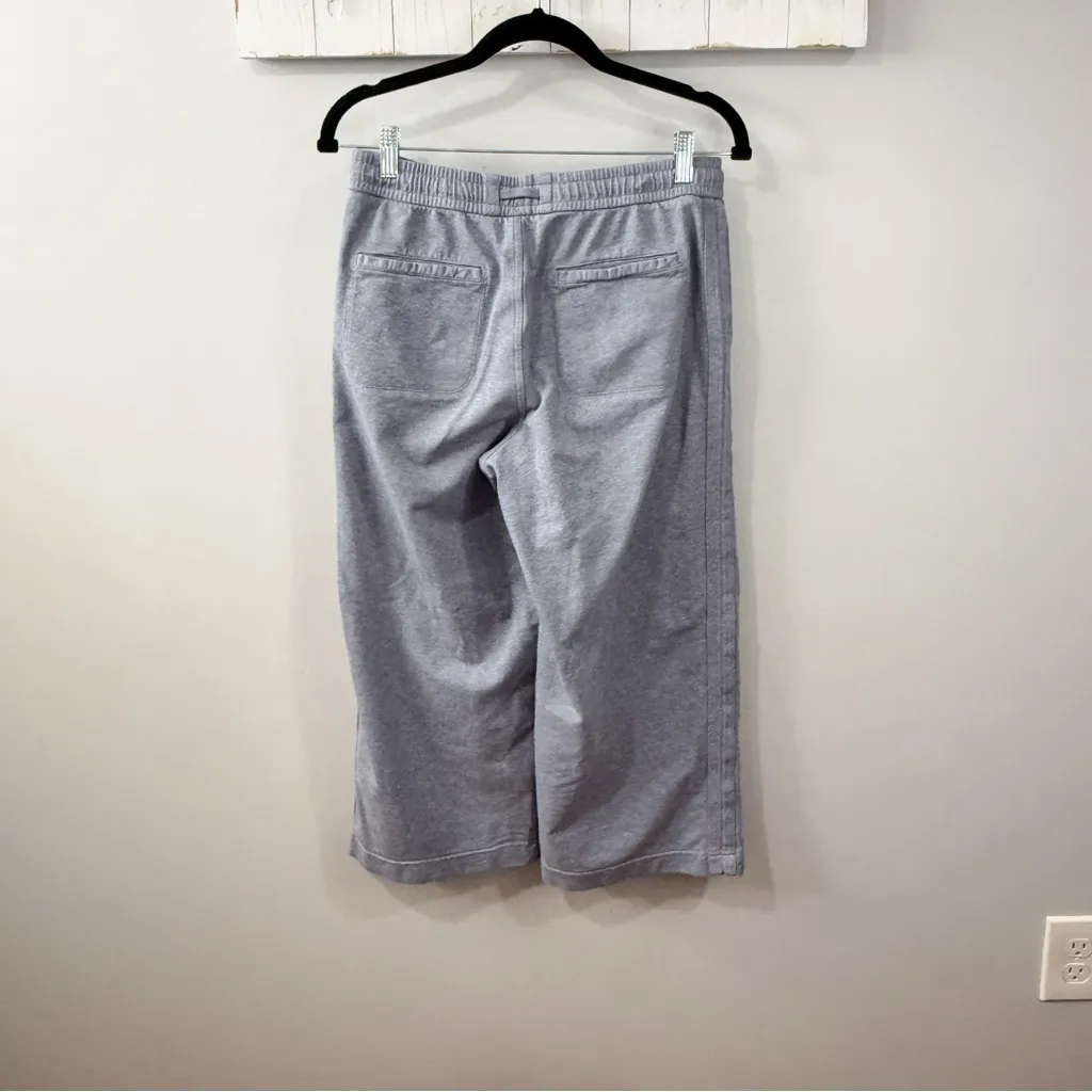 Athleta Farallon Heathered Wide Leg Crop Pants Light Blue Size 4 - Image 4