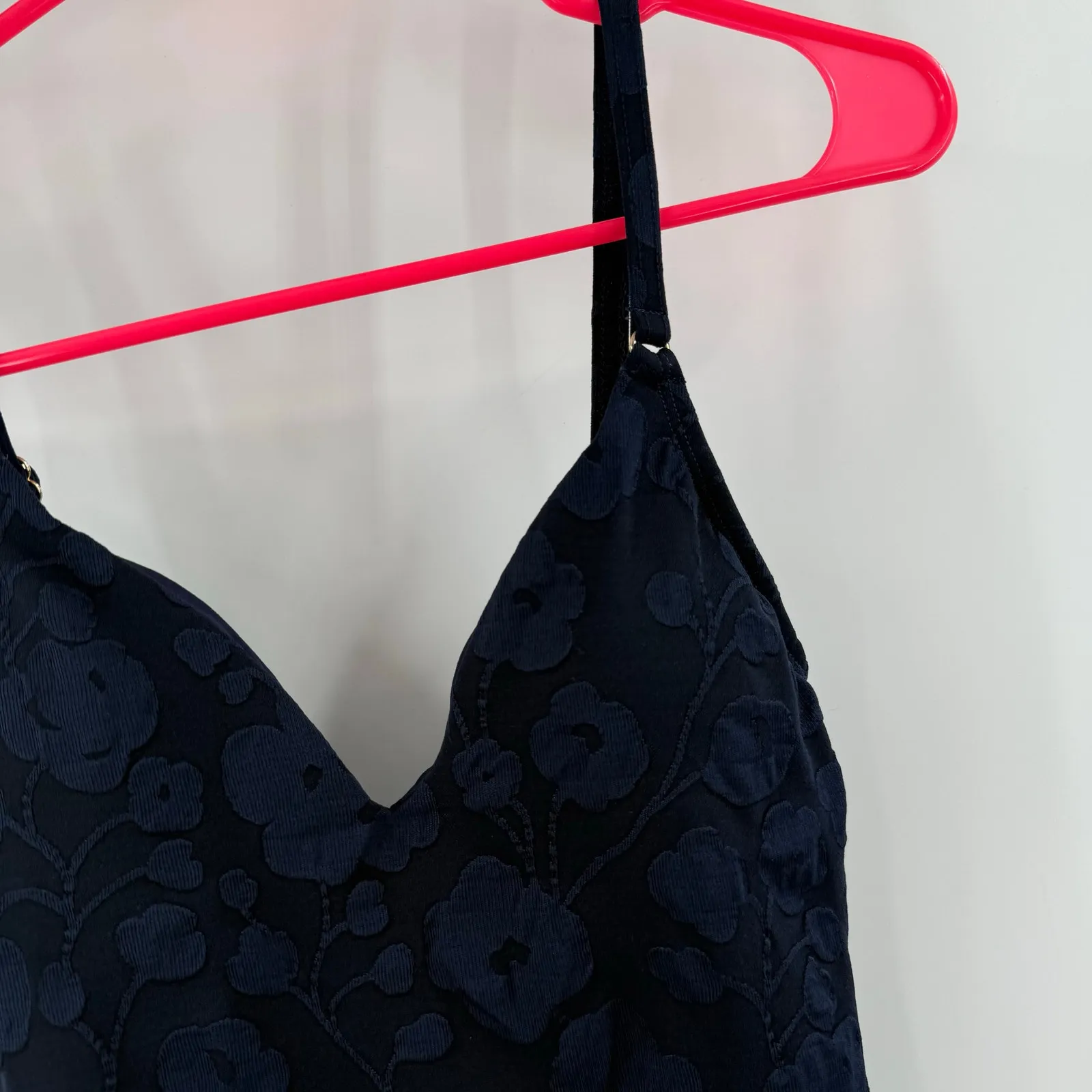 ROBIN PICCONE Tankini SZ Extra Small NEW Swim Navy Jacquard Texture Floral NWOT - Image 12