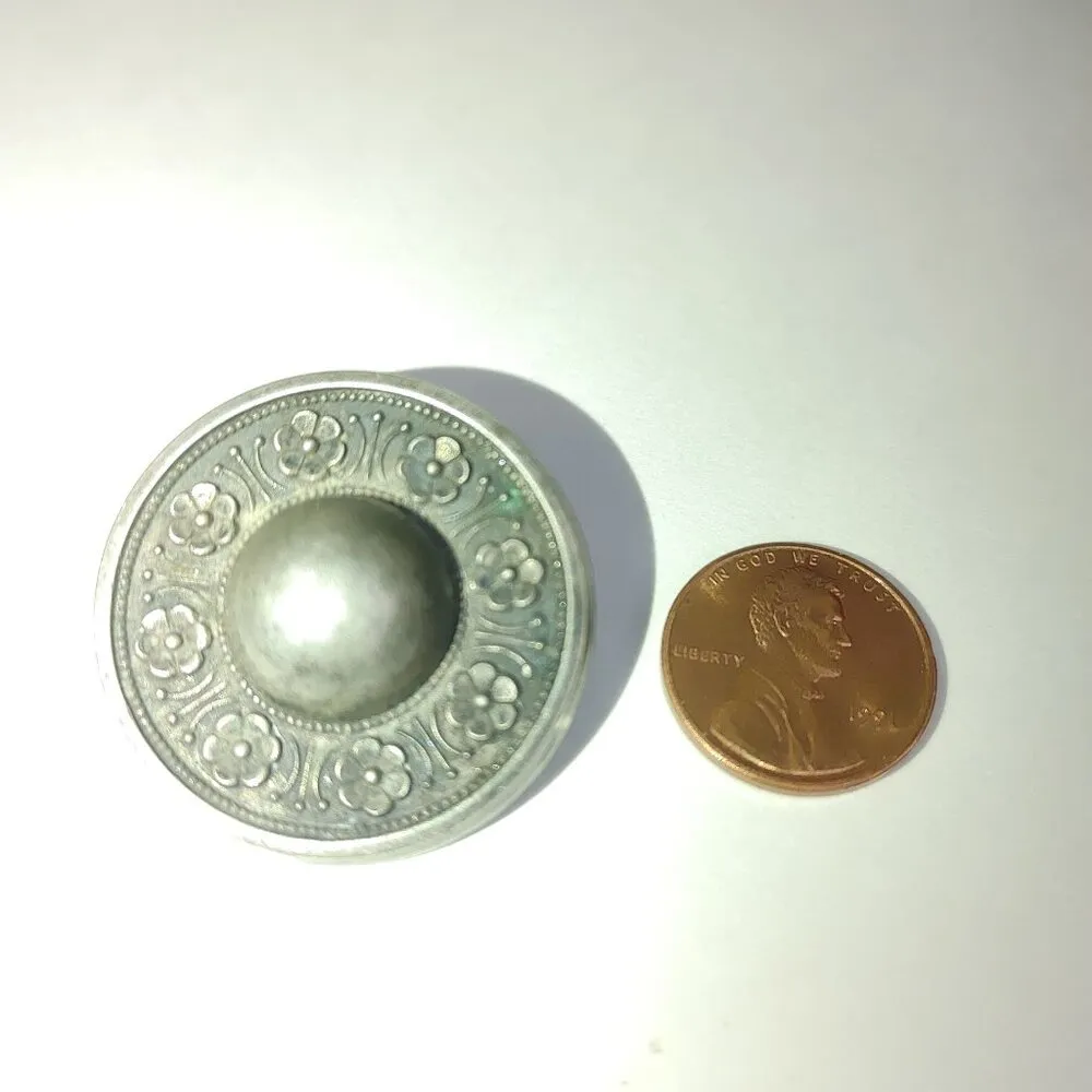 Antique Silver Sentiment Pin Mourning Brooch Victorian Era Forget Me Knots - Image 6