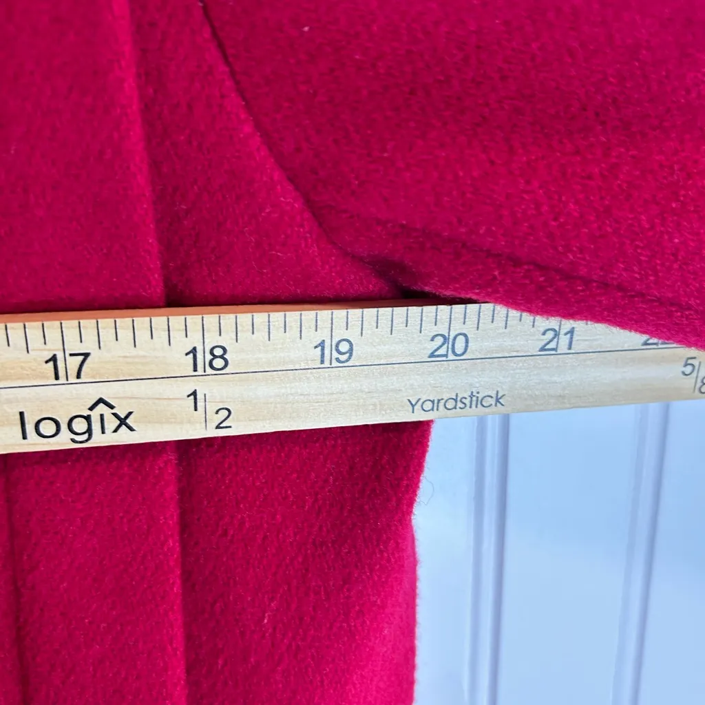 Pendleton OF Boston women 82%  VTG Red peacoat U S A. - Image 12