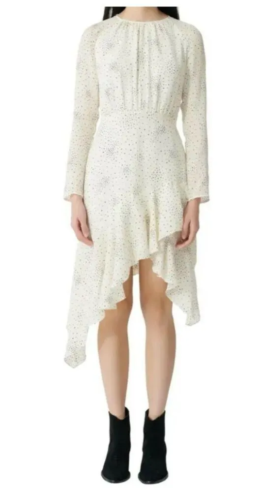 Maje Reto Asymmetrical Long Sleeved Dress Size 38 FR / 6 US Small - Image 9