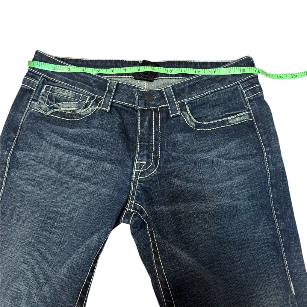 Rawkn “No Key Hole” W Straight Leg Jeans Size 28 Dark Wash Low Rise Blue - Image 7