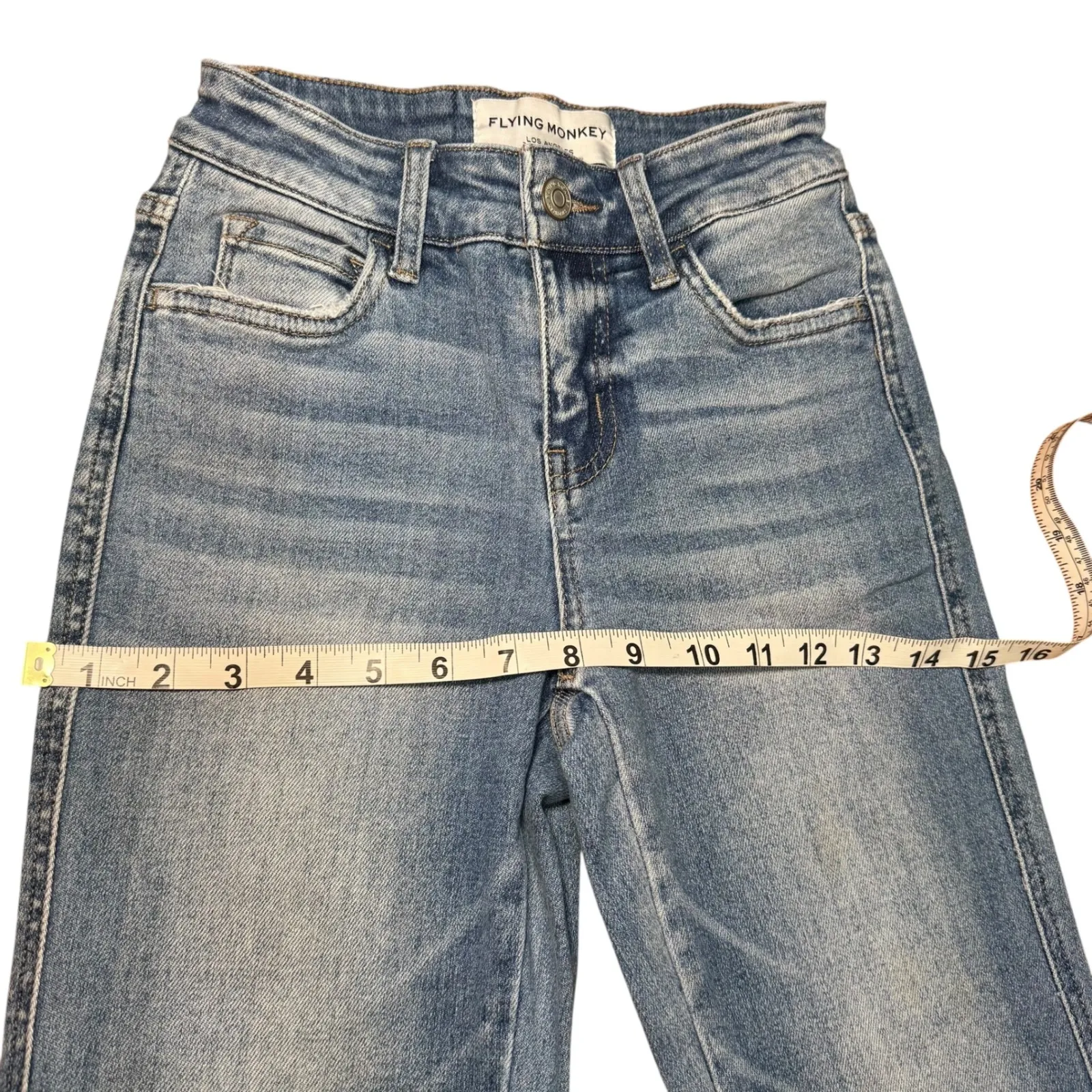 Flying‎ Monkey Los Angeles Mid-Rise Cropped Straight Distressed Jeans Size 22 - Image 9