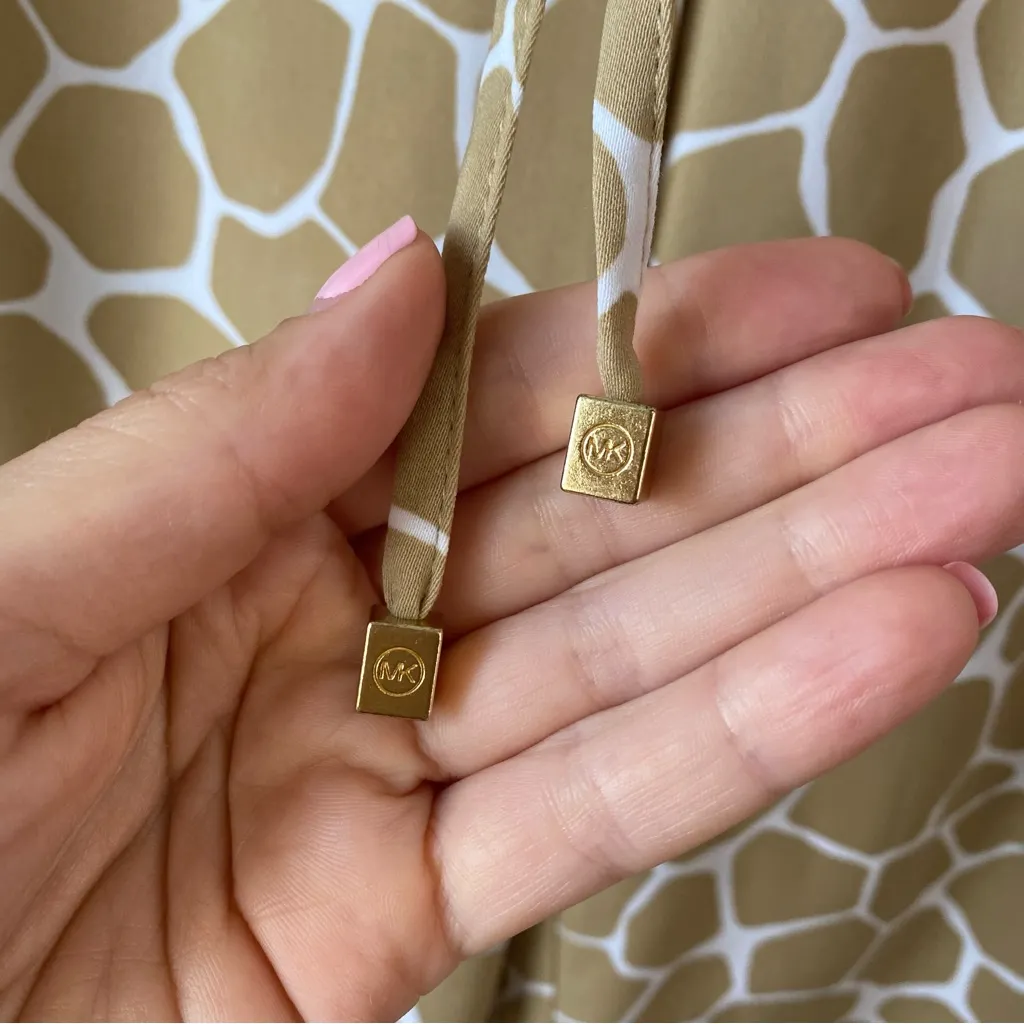 Michael Kors Giraffe‎ Print Drawstring Crop Pants XS - Image 3