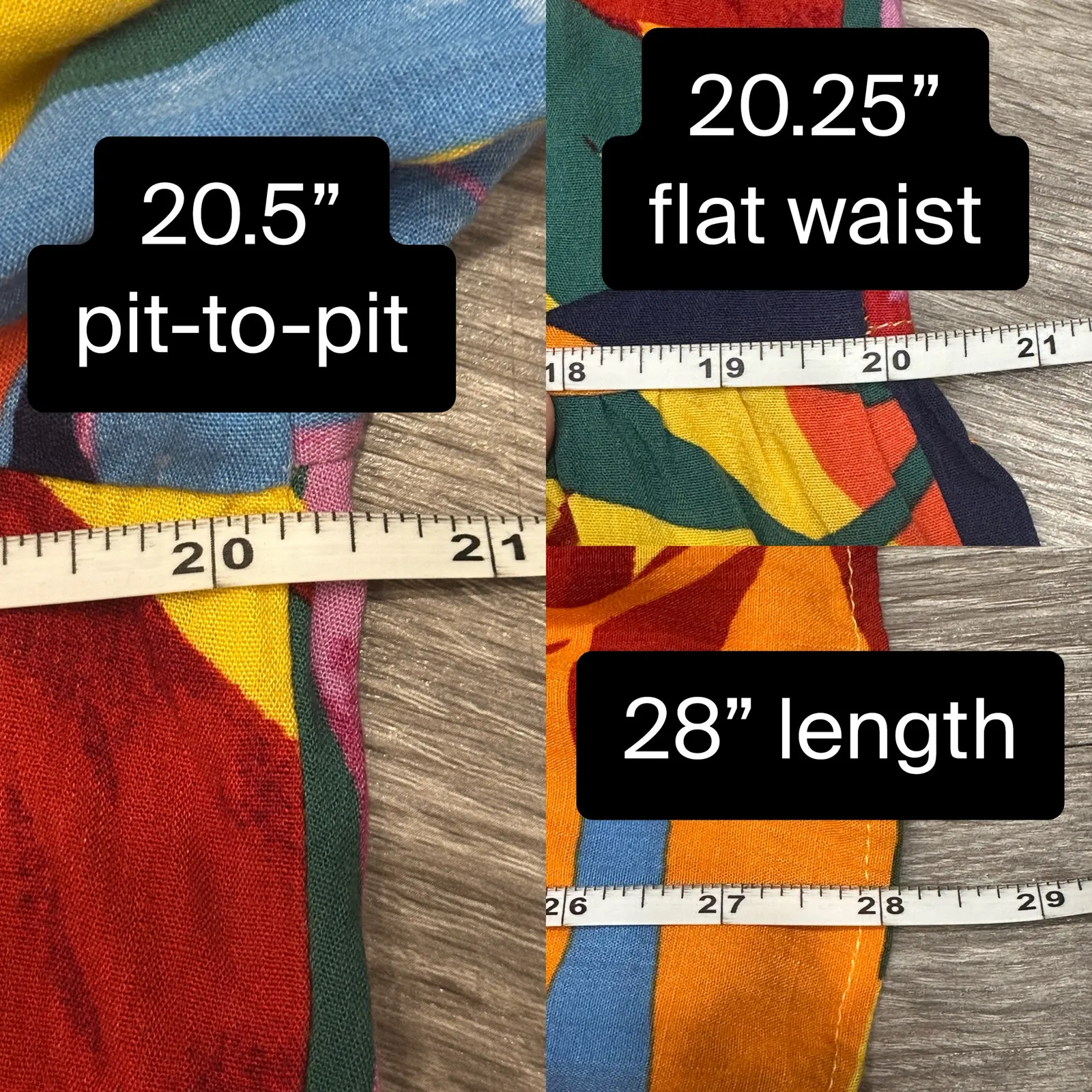 Terra & Sky Multicolor Tropical Leaf Tiered Peasant Blouse Resort Wear Boho 0X - Image 9