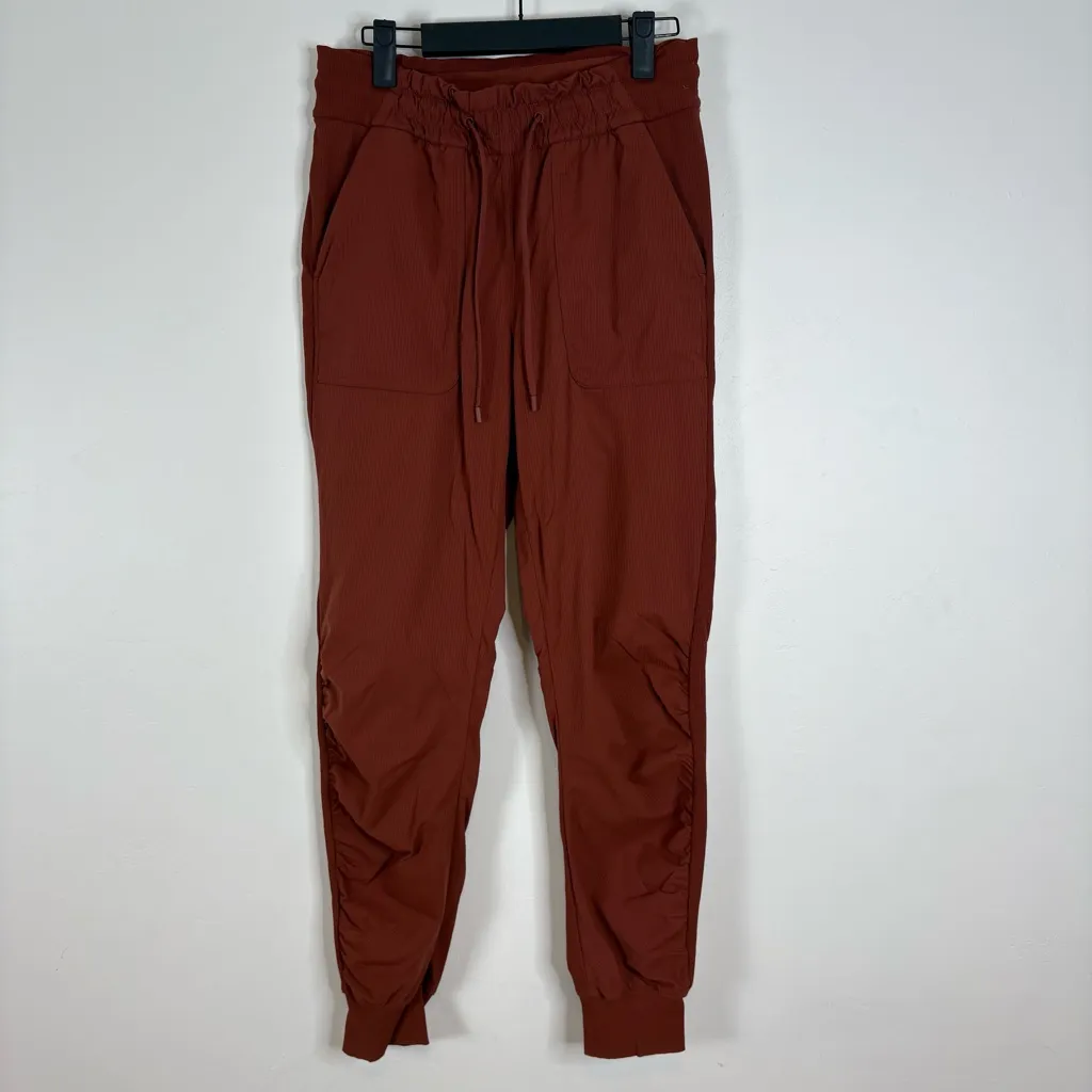 Lululemon Dance Studio Jogger & Crop Leggings Pockets Olive Green & Brown Size 6 - Image 4