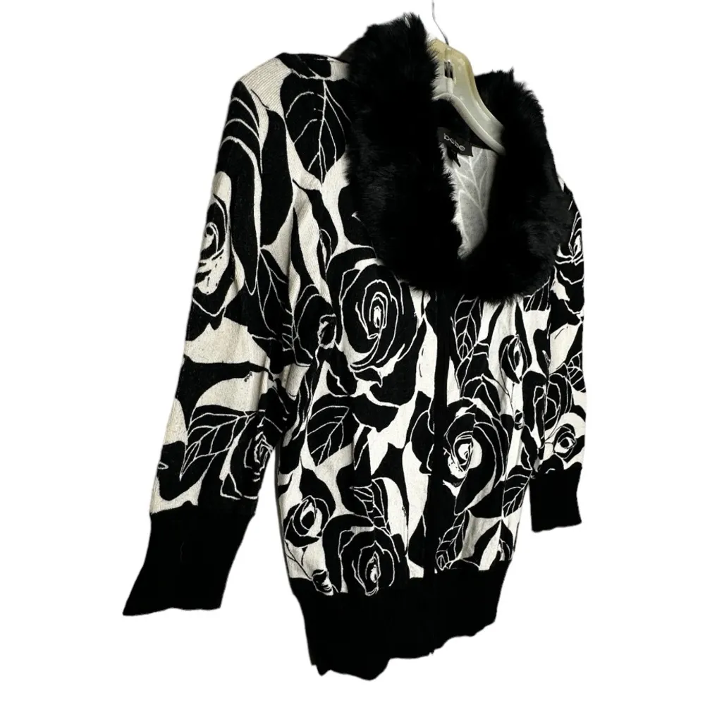 BeBe Cardigan Sweater with Real‎ Fur Trim - Image 3