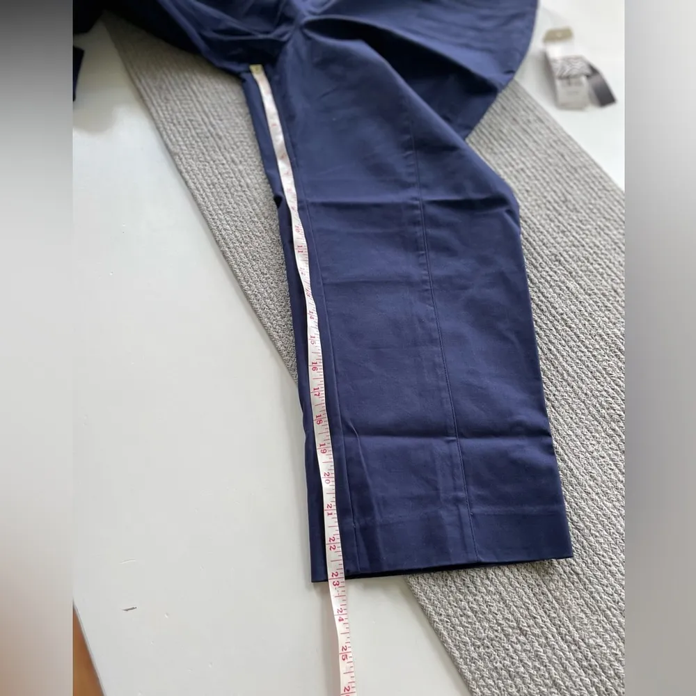 Dana Buchman Signature Navy Blue Peacoat Straight Ankle Dress Pant Sz 12 NWT - Image 8