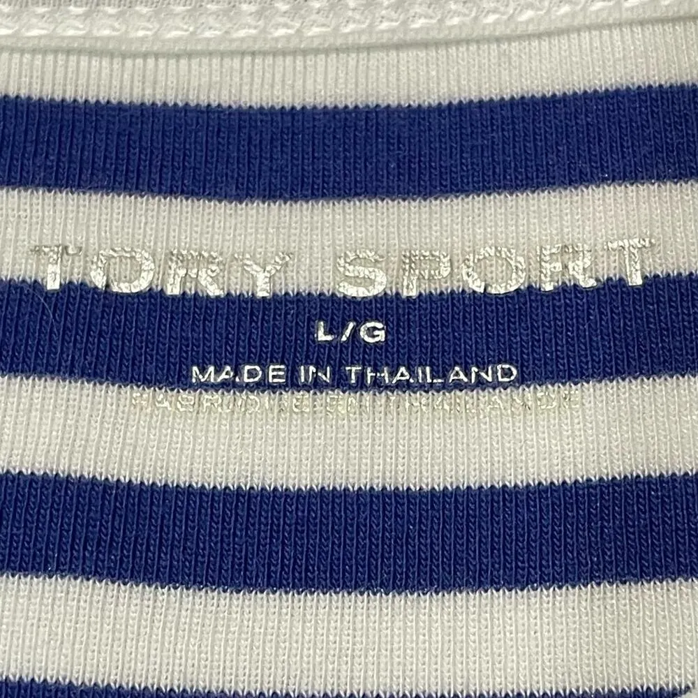 Tory Burch | Tory Sport Striped T-Shirt Dress - Blue/White - Large - Image 8