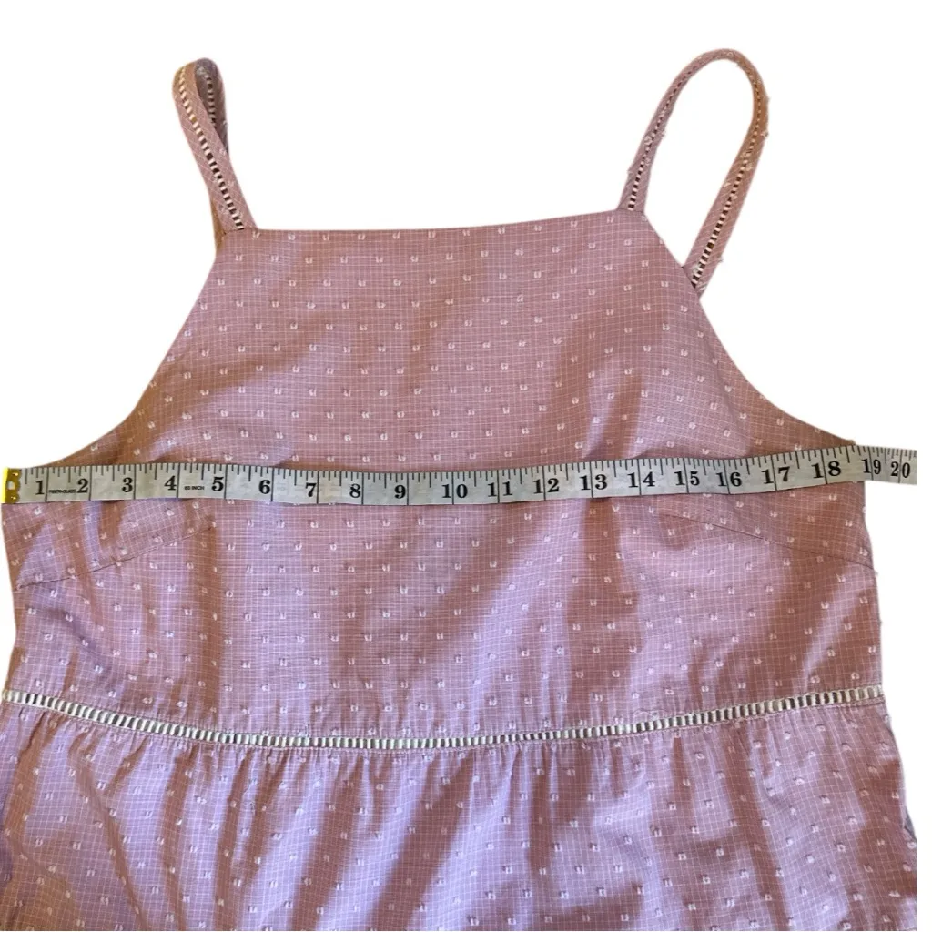 Maggy London Swiss Dot Purple Midi Dress Women’s 14 – 100% Cotton, Sleeveless. - Image 4