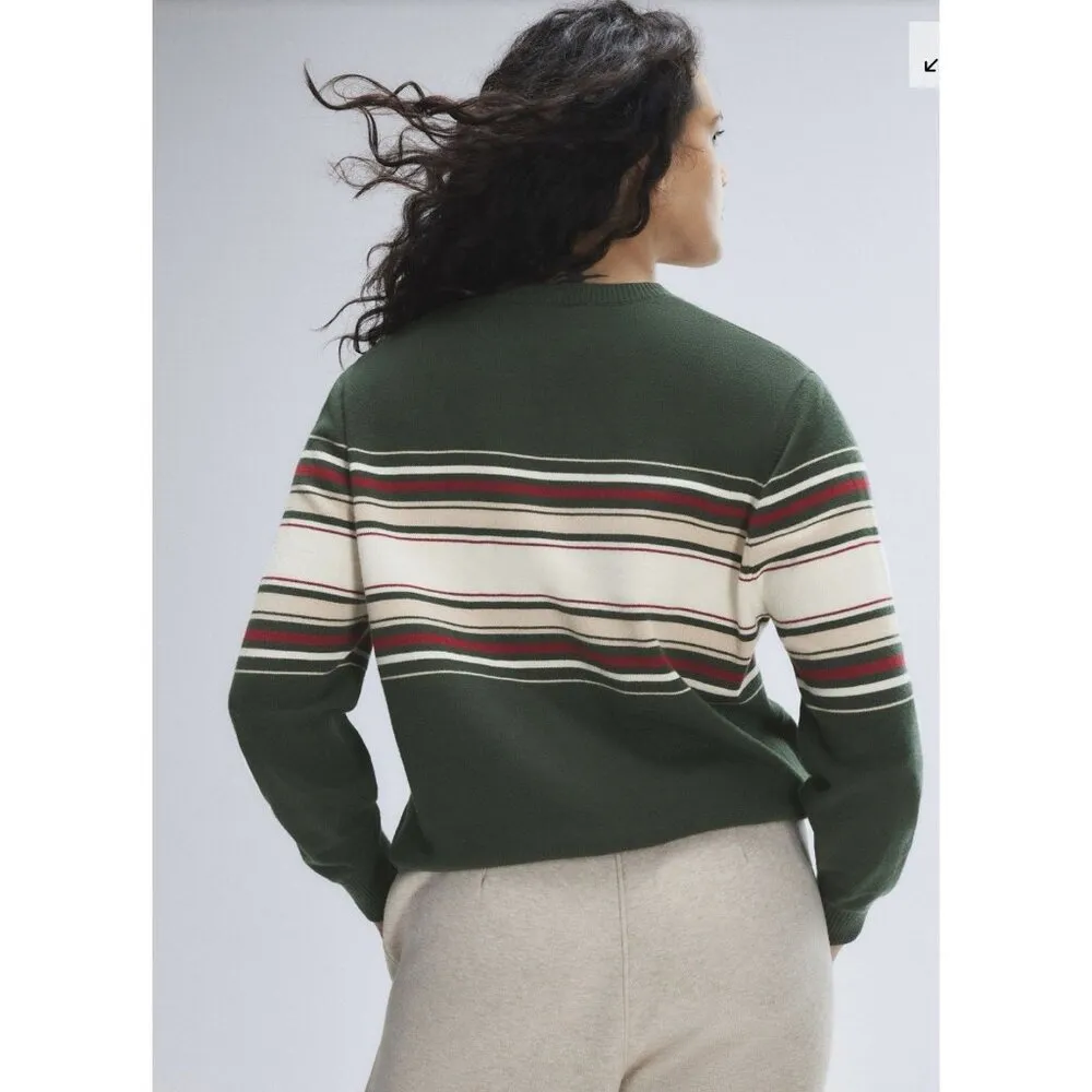 Savage X Fenty Lit Leisure Knit Green Shade Striped‎ Sweater Size 2X Unisex - Image 7