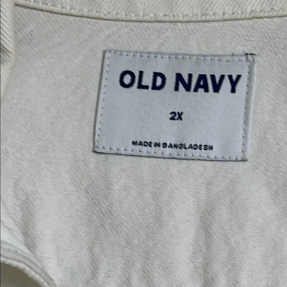 Old Navy cropped denim Calla lily button down jacket, size  2X - Image 5