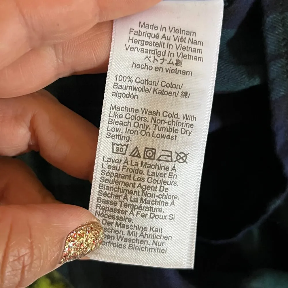 J. Crew Women's Flannel Squareneck Ruffle Plaid Cotton Long Sleeve Top PXS NWT Green Size XS - Image 4