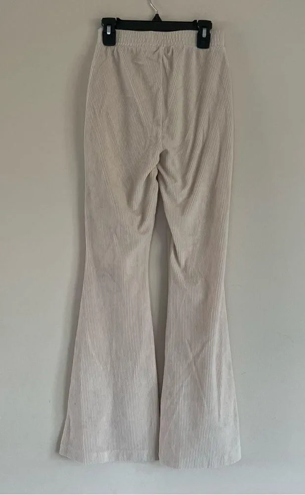 Aerie cream ribbed flare leggings - Image 3