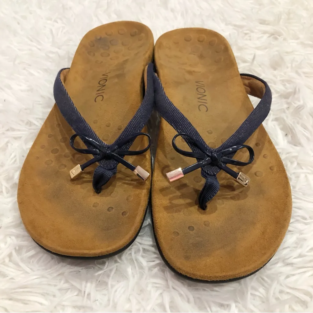 Vionic Rest Bella II Flip Flop Sandals Denim Blue‎ 11 - Image 2