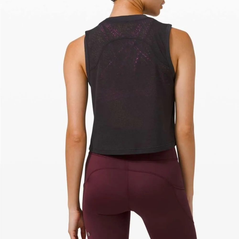 Lululemon Cinch Me Up Front Tank Top Black Veil - Image 7