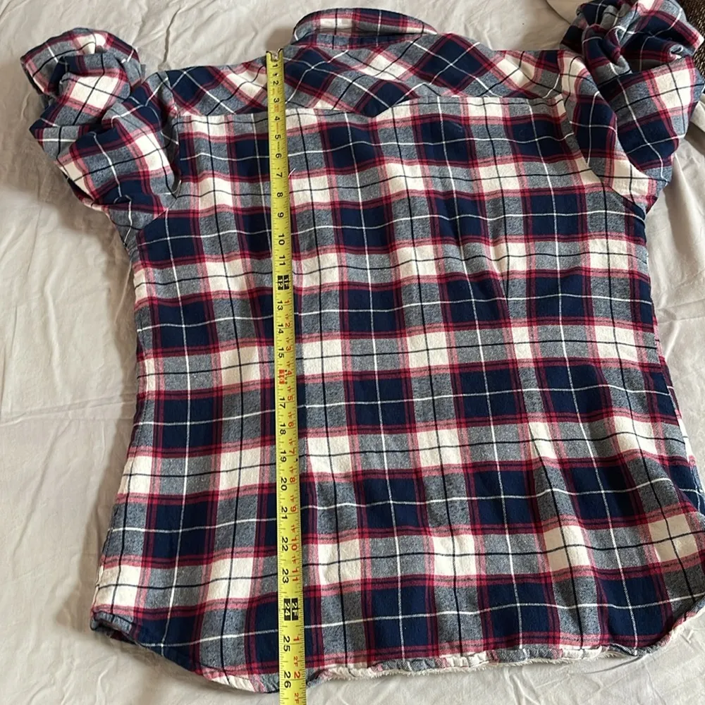 EUC JACHS Girlfriend Western Style Cotton Flannel Shirt Soft fleece Lining M - Image 9