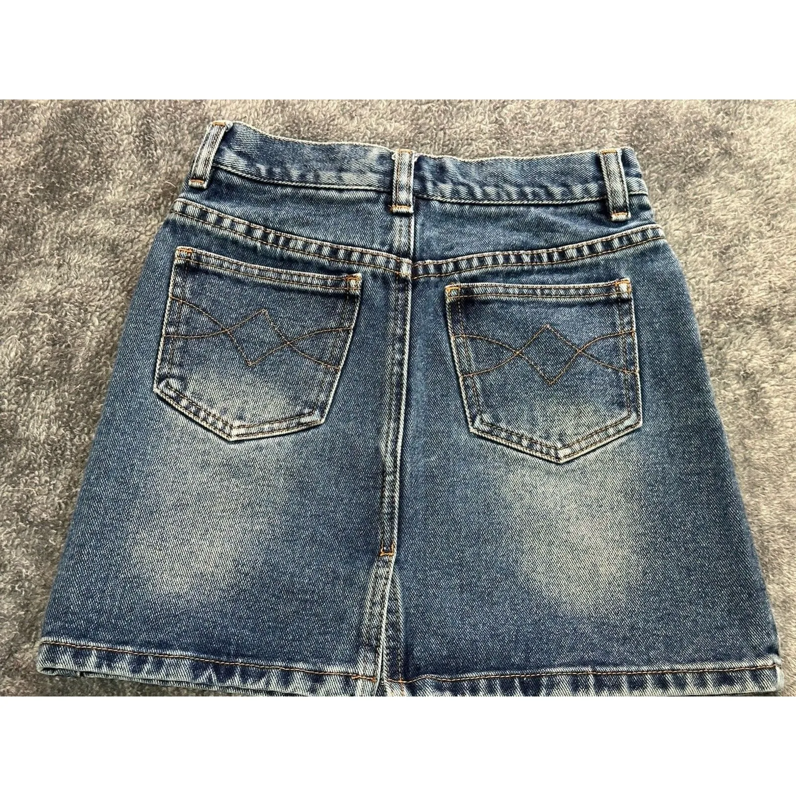 Route 66 Denim Mini Skirt with Raw Hem Size 8 - Image 2