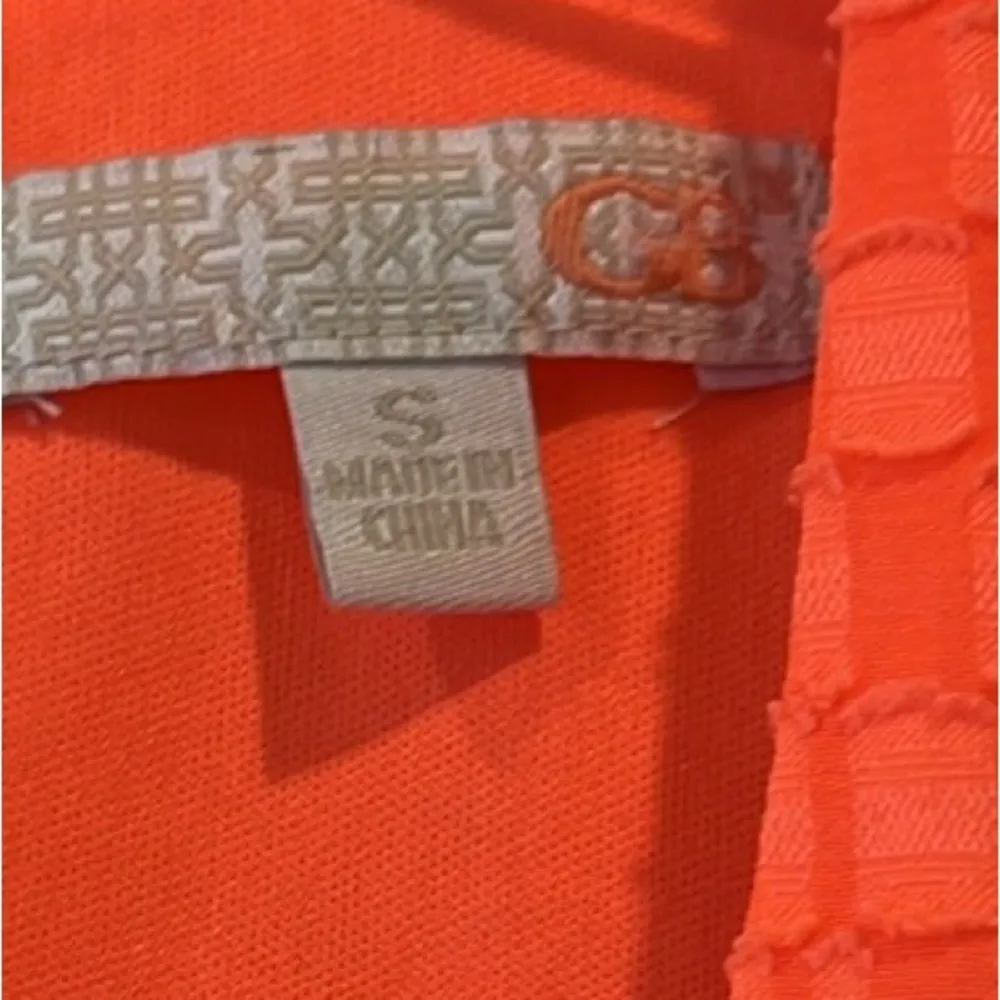 Neon Coral Orange Dress Asymmetrical Summer Womens Small - Image 10