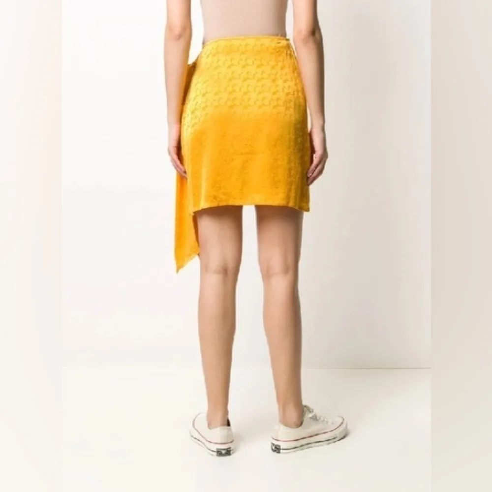 The Andamane Camilla Floral Jacquard Mini Skirt Gold Size 0 - Image 3