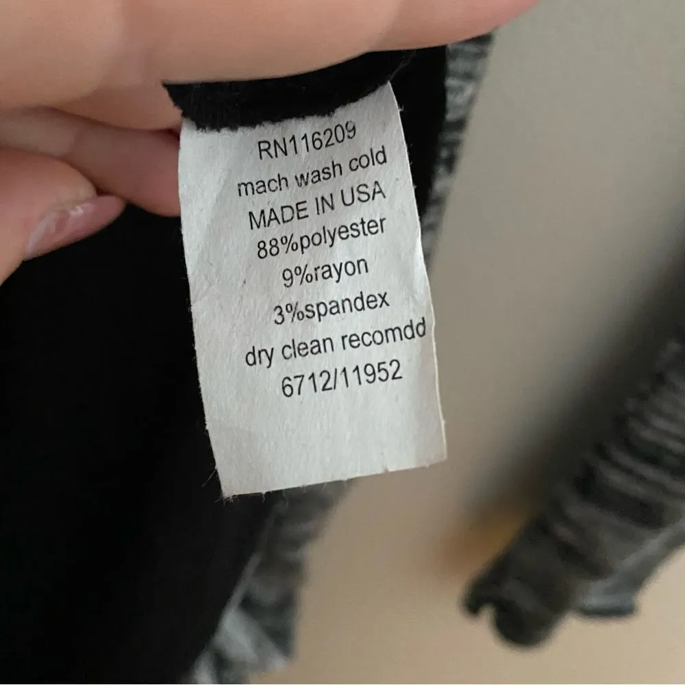 Velvet Torch Dress Mock Neck Gray Marled Long Sleeve Business Casual Neutral - Image 8