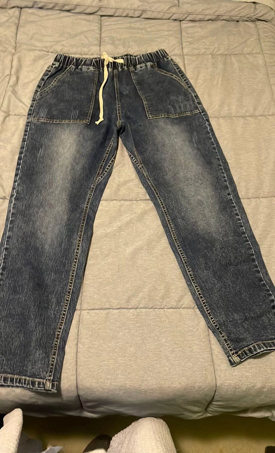 Drawstrings Waist Jeans - Image 2