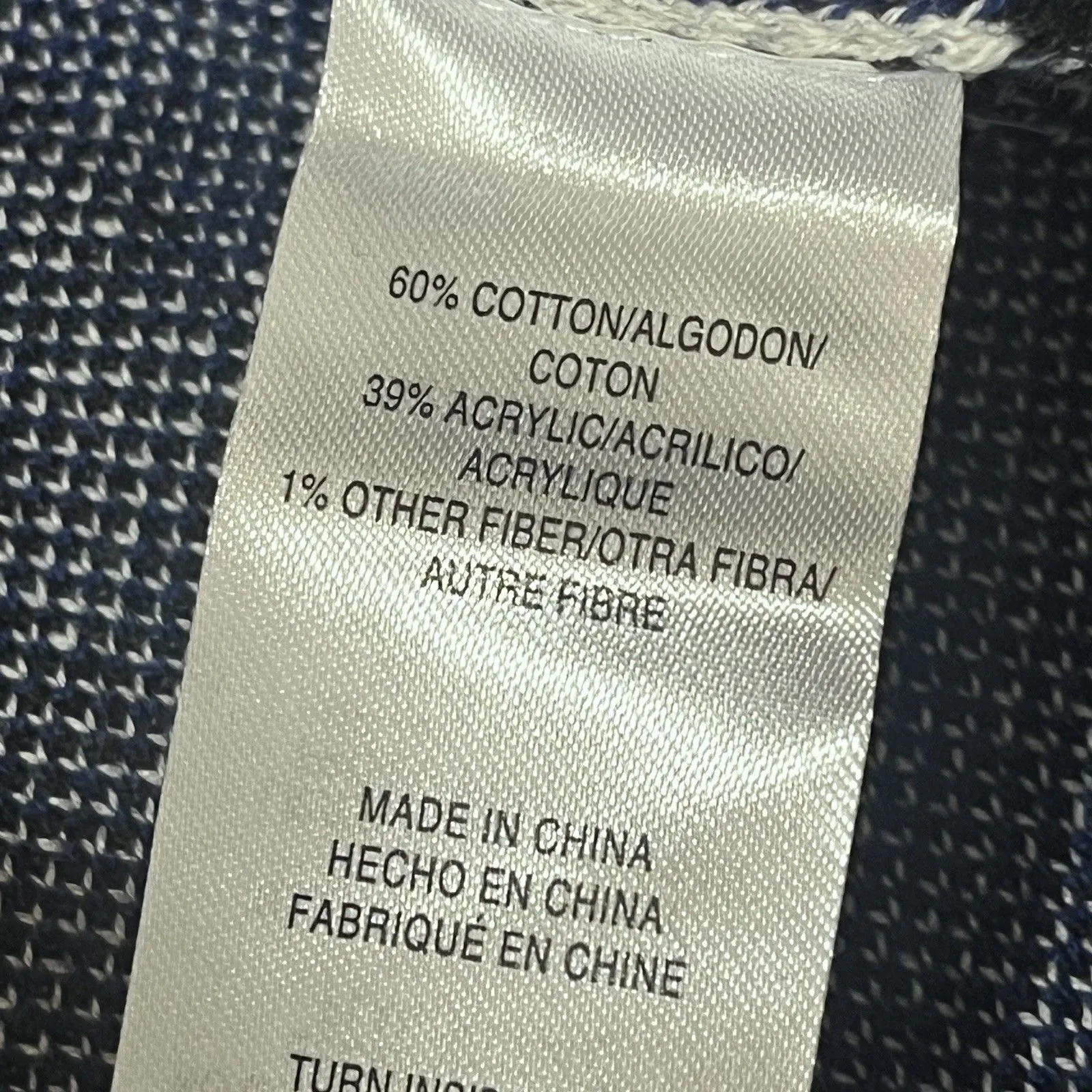 Jones New York Size Large Jacquard Geometric Colorblock Crewneck Sweater - Image 7