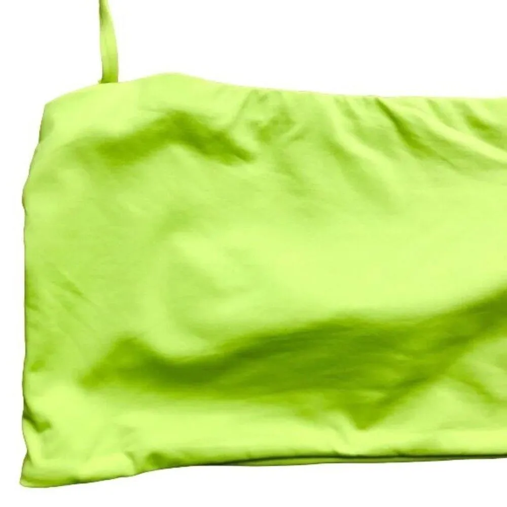 NWT Andie Swim The Aruba Bandeau Convertible Top Removable Straps S Neon Green - Image 6