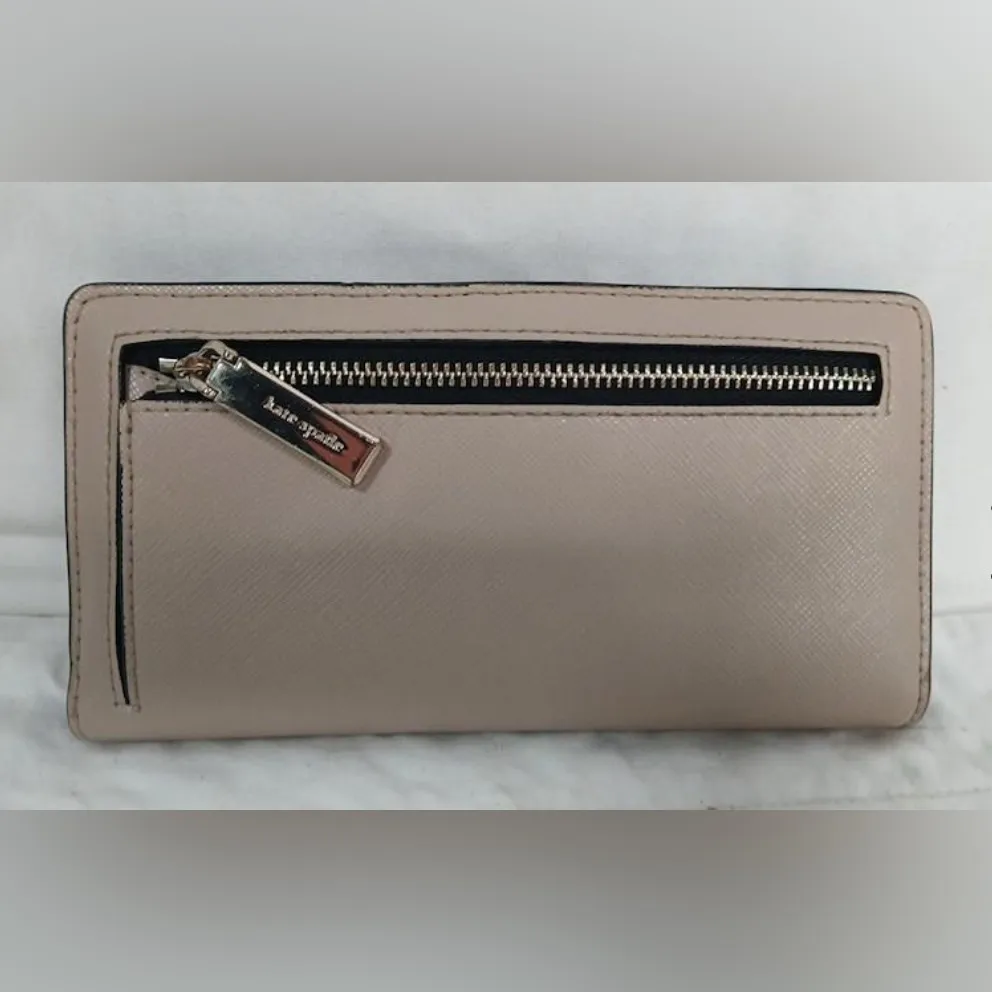 Kate Spade Black and Tan Women's Wallet - Image 2