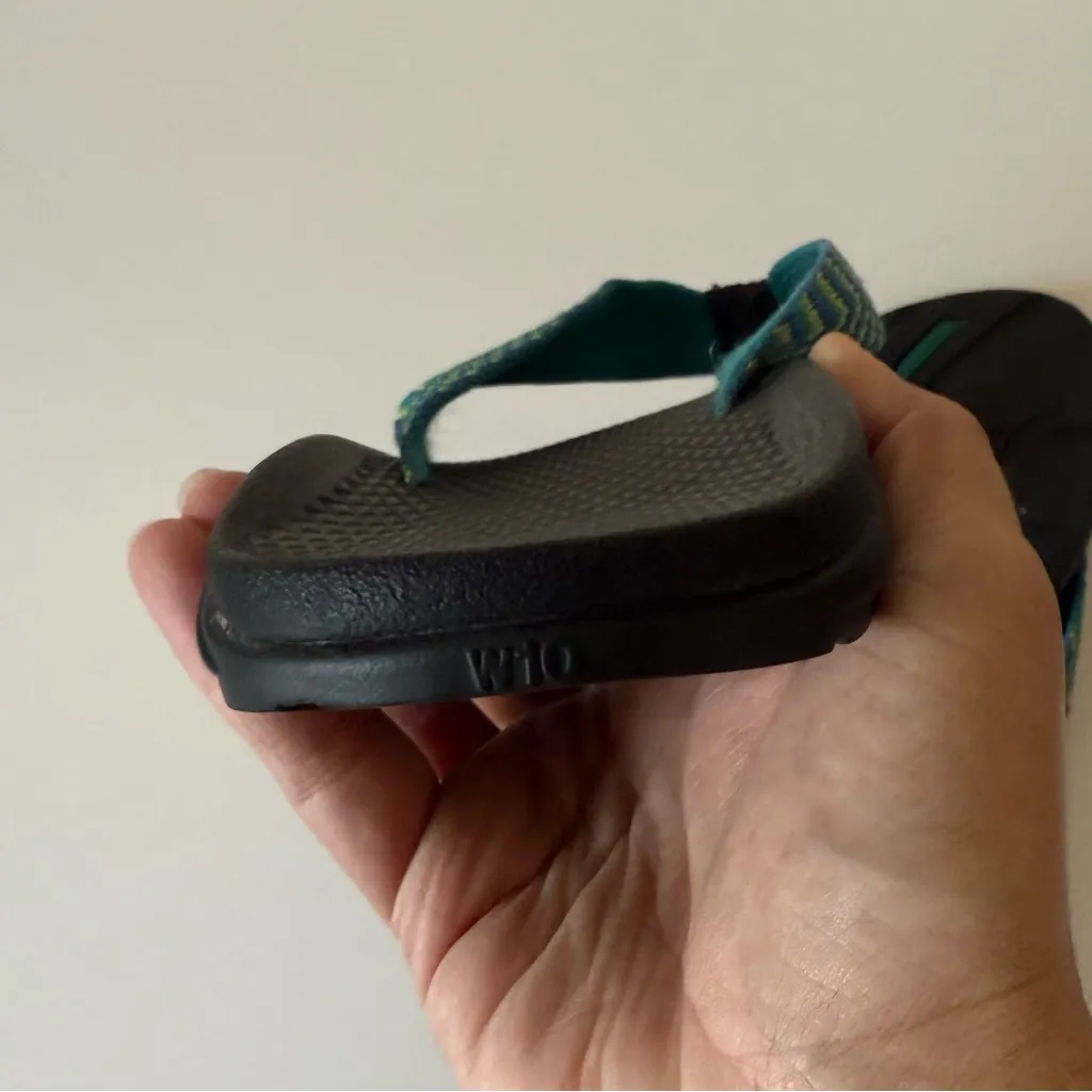 Chaco Eco Tread Teal Thongs Sandals Women's Sz 10 - Image 5