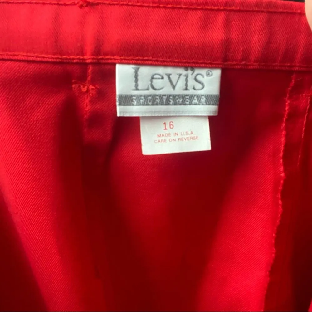 Vintage 80s 90s Levi’s Sportswear Red Pleated Slacks Pants Size 31 - Image 6
