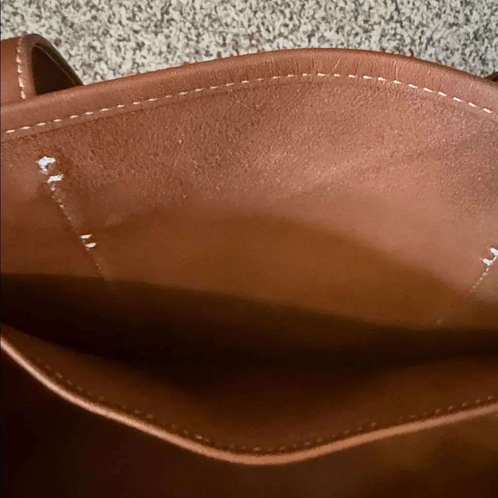 J.Crew Genuine Leather Tote / Shoulder Bag - Image 4