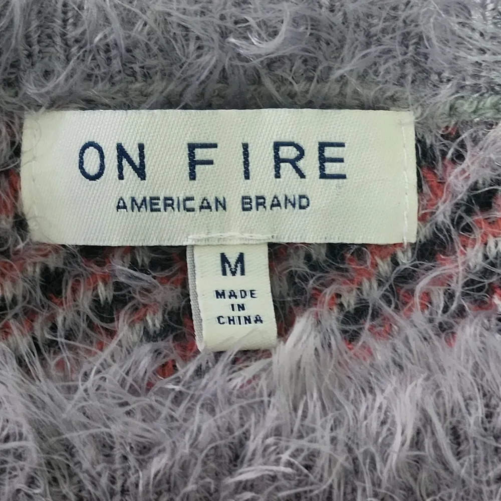 On Fire Boho Tribal Aztec Print Fuzzy Sweater - Image 7