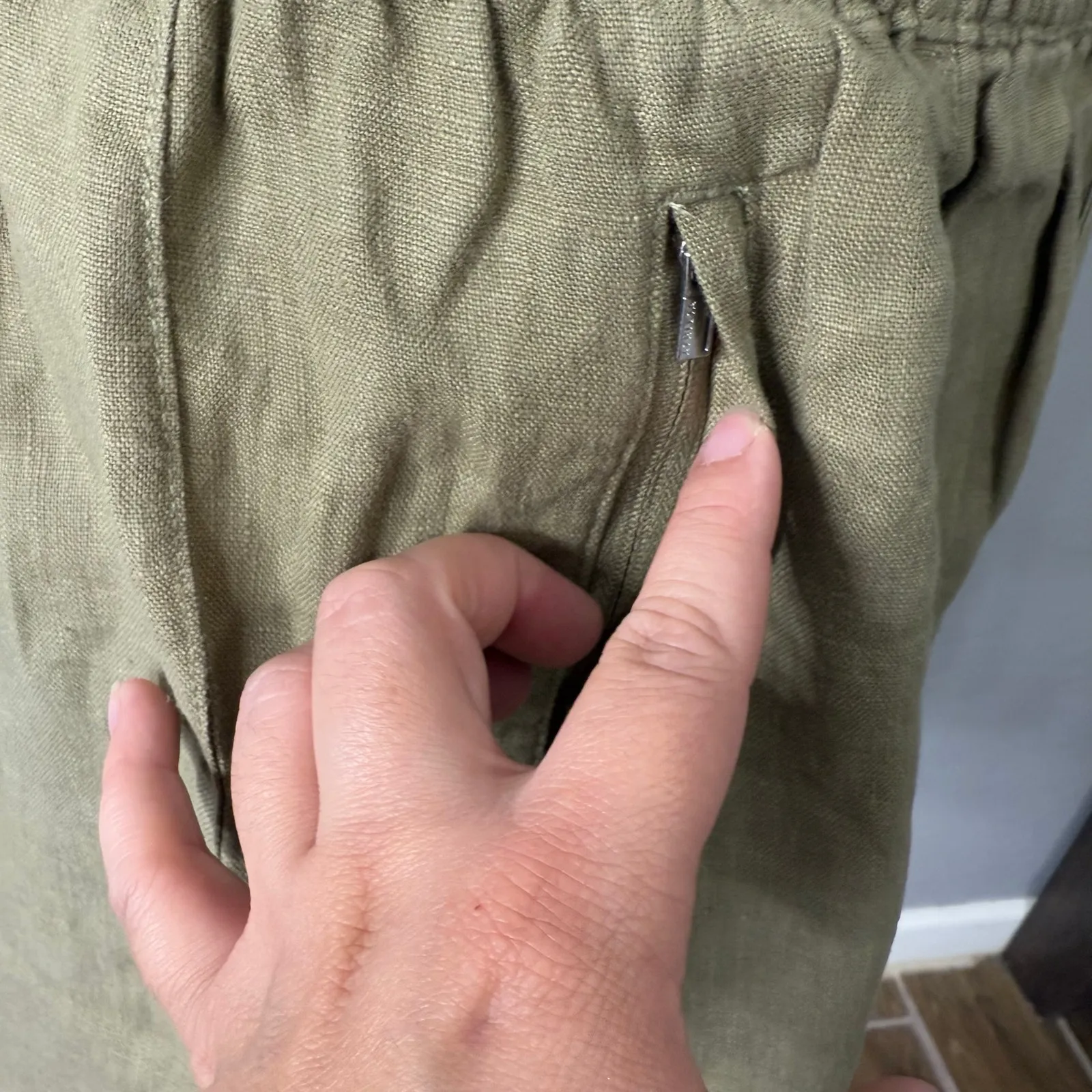 Athleta Retreat Linen Short, Green, S - Image 2