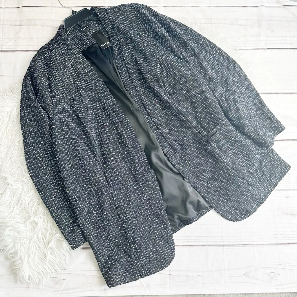 Torrid Blazer Women's‎ Boucle Collarless Blazer Size 4 4X - Image 3