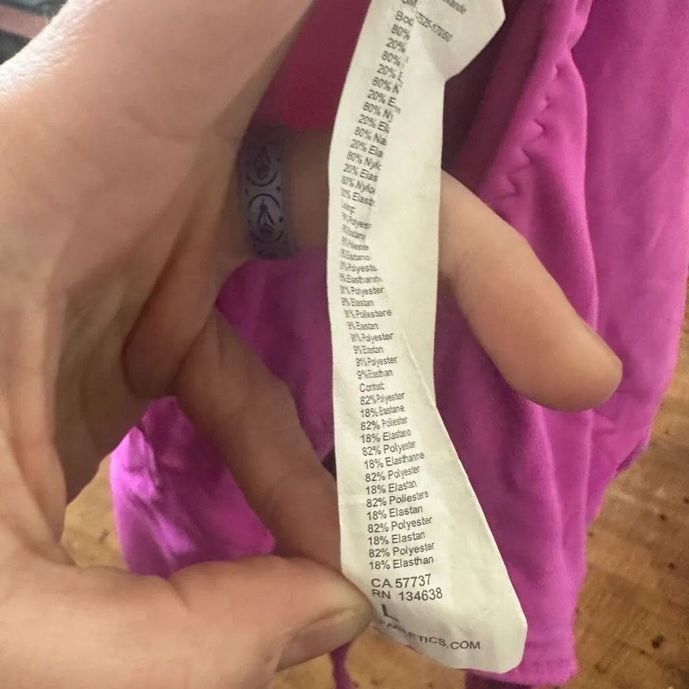 Fabletics Scoop Tie Back Shaping One-Piece pink escape Swimsuit - Image 7