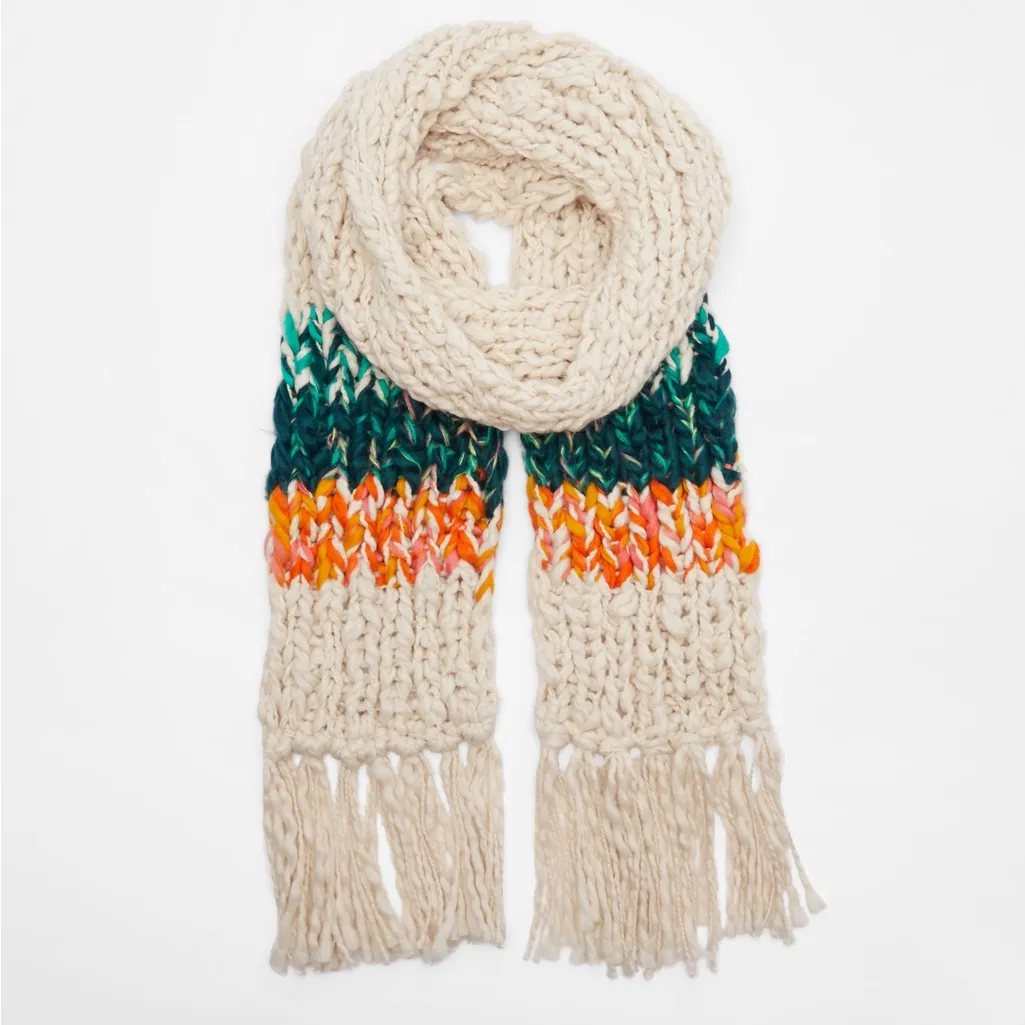 NWOT ZARA MULTICOLORED  BRAIDED BLOGGERS FAV SCARF - Image 6