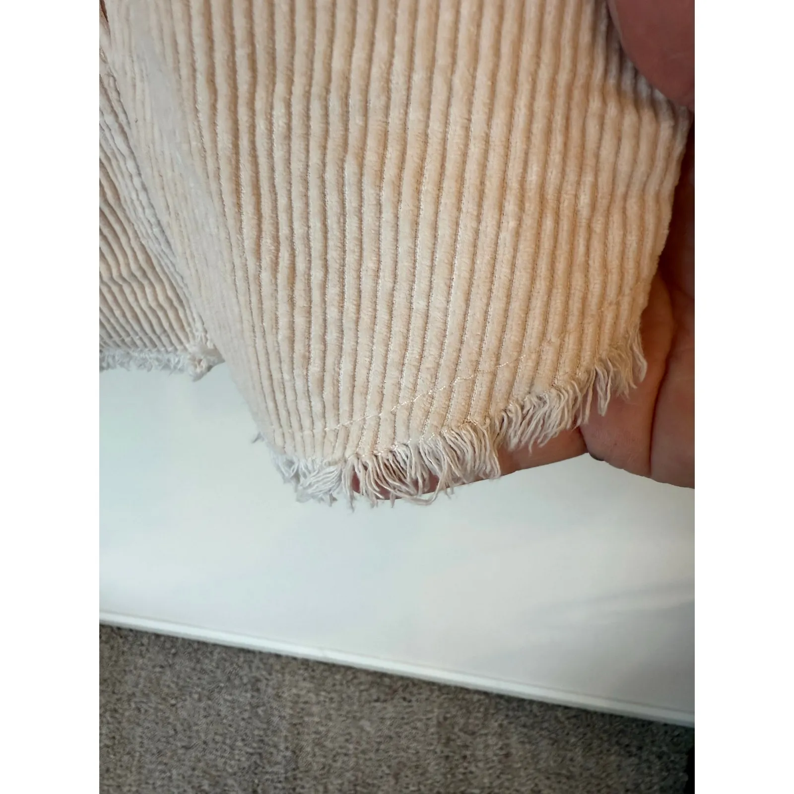 Zara Corduroy Jacket Womens Small Beige 100% Cotton Pocket Button Front Shacket - Image 7